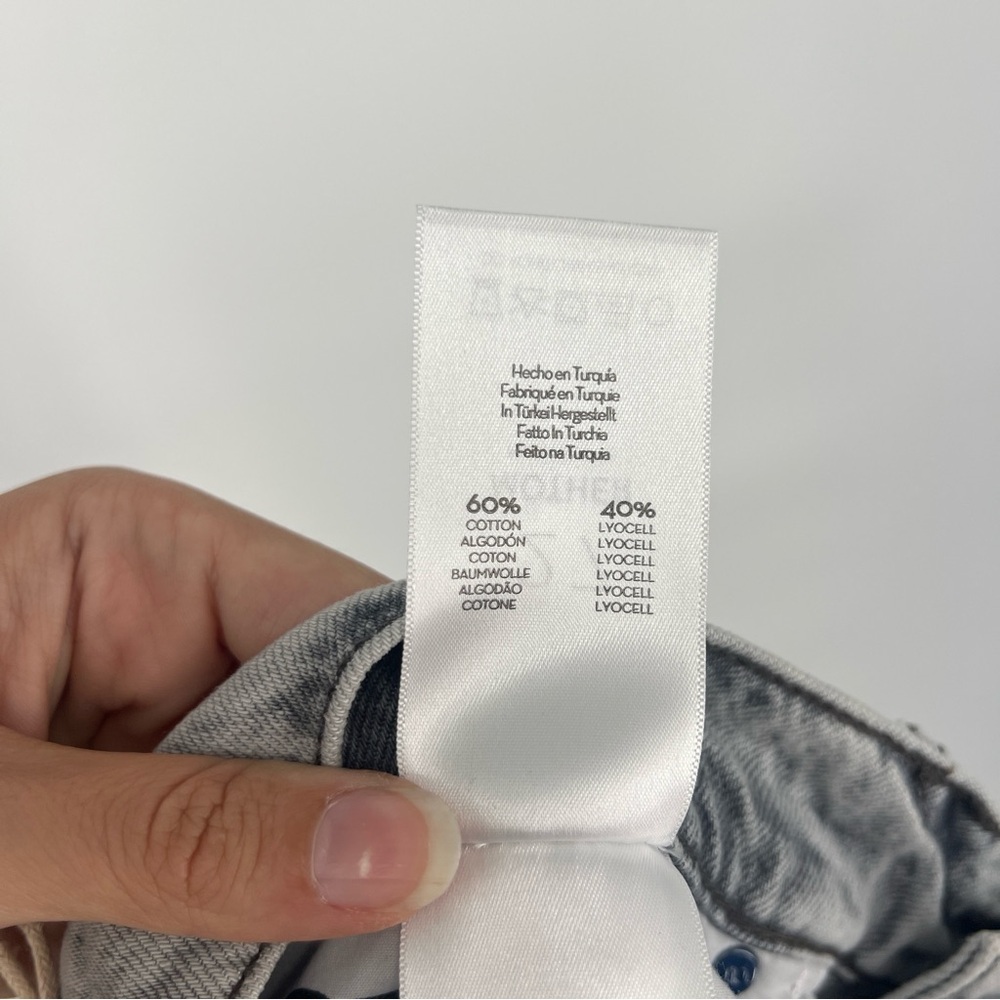 Snacks by Mother The Side Dish Cargo Skimp Gray Jeans in Salt and Pepper 27 NWT - Picture 9 of 11